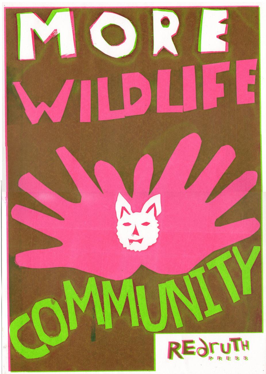 poster that says "more space for wheelchairs"