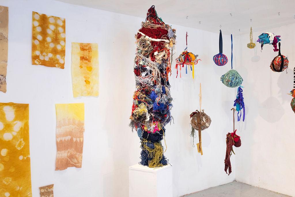 Knitted Together exhibition install 
