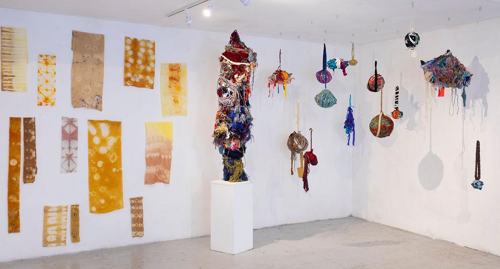 Knitted Together exhibition install 